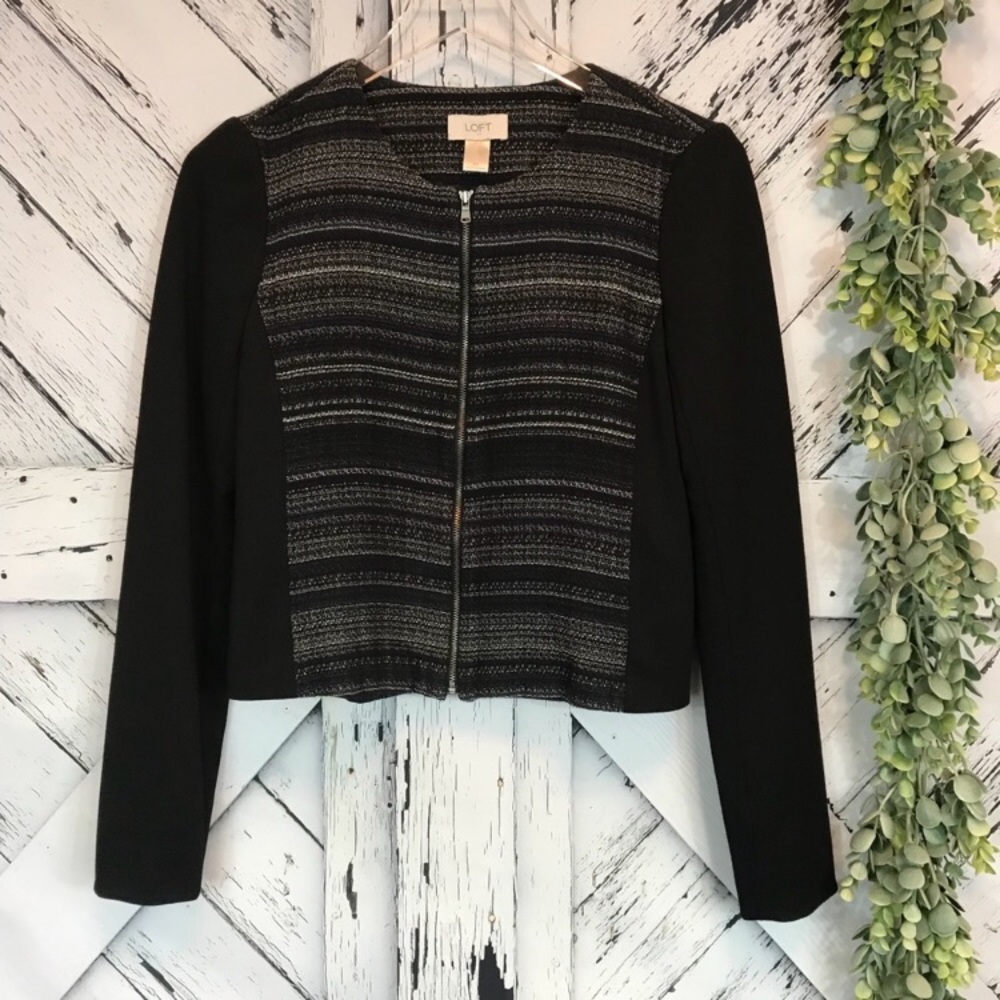 LOFT Factory Zip Up Blazer Jacket size XS